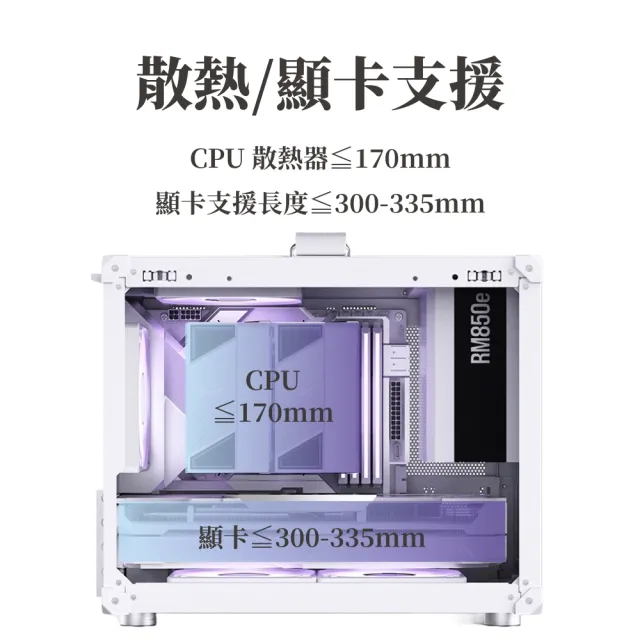 【JONSBO 喬思伯】C6 MAX 提把版 mATX 機殼 黑/白(玻璃側透/長顯卡/可拆提把/模組化/網孔/免工具拆裝)