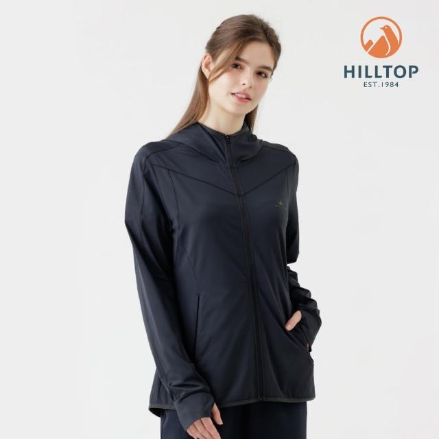 【Hilltop 山頂鳥】超輕盈Polygiene抗UV防曬針織外套 可收納 女款 黑｜PS02XFG4ECA0