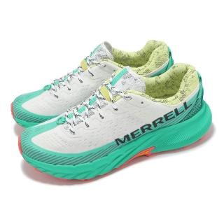 【MERRELL】越野跑鞋 Agility Peak 5 男鞋 白 綠 緩衝 抓地 戶外 運動鞋(ML068339)
