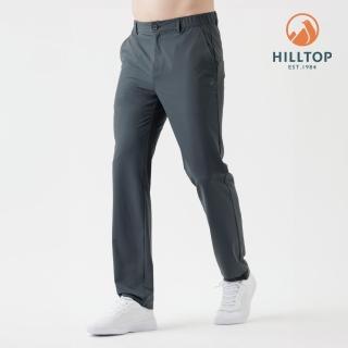 【Hilltop 山頂鳥】超潑水抗UV彈性長褲 可收納 男款 灰｜PS07XMG4ECK0