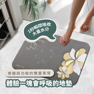 【怪獸】超吸軟式珪藻土吸水地墊 風韻之境 60x40cm(吸水地墊 軟式珪藻土 珪藻土地墊)
