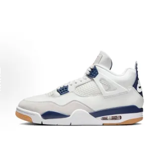 【NIKE 耐吉】Nike SB Air Jordan 4 Navy 白藍 聯名款 耐磨 高幫 男鞋 女鞋 籃球鞋 休閒鞋 DR5415-100