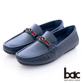 【bac】義式時尚 馬銜扣樂福鞋(藍色)