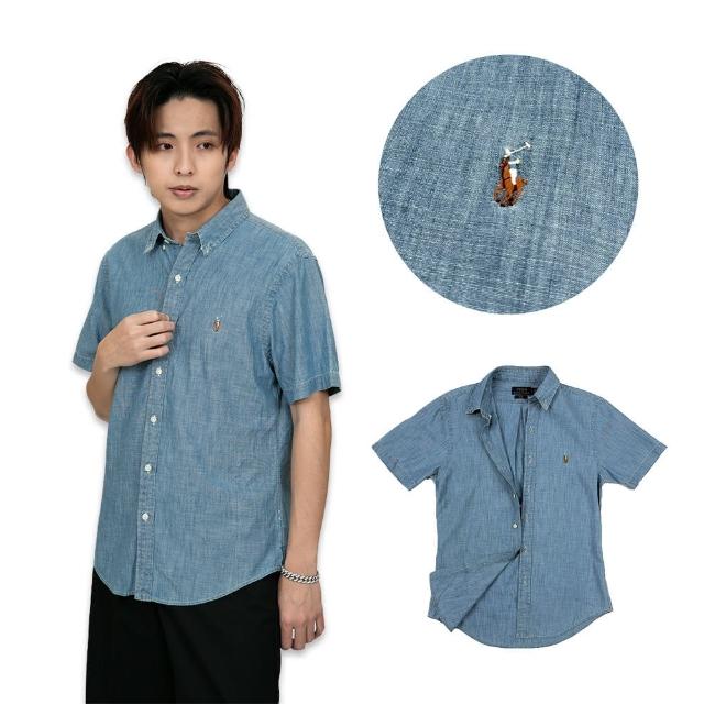RALPH LAUREN 小馬 polo 襯衫 彩馬 Ralph Lauren 純棉 skim fit 合身 短袖襯衫 短袖襯衫1044BP5