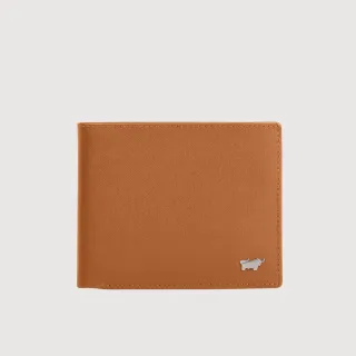 【BRAUN BUFFEL 德國小金牛】HOMME-M 12卡中間翻透明窗短夾-杏仁巧克力色(BF306-317-SAL) 錢包送禮推薦