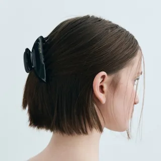 【MARITHE FRANCOIS GIRBAUD】官方旗艦 字母標誌LOGO髮抓夾 MFG 醋酸髮夾(黑色)