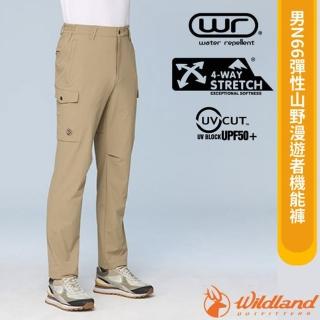 【Wildland 荒野】男 N66彈性山野漫遊者機能褲.休閒運動長褲(0B31330-121 小麥色)