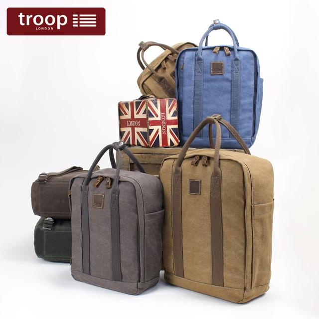 【Troop London】經典多功能立方後背包TRP0550-小(時尚 實用 方便攜帶)
