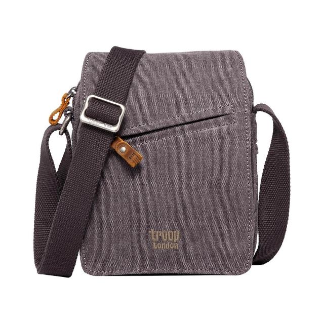 【Troop London】母親節禮物 輕量簡約帆布斜背包TRP0239(經典 時尚 實用)