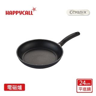 【HAPPYCALL】黑陶瓷IH鍛造不沾鍋平底鍋24CM(電磁爐適用)