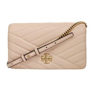 【TORY BURCH】專櫃新款 kira 小香風縫衍紋皮革WOC 斜揹包/櫻花粉(贈原廠防塵袋紙袋/送禮)