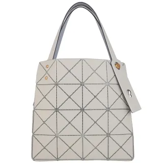 【ISSEY MIYAKE 三宅一生】BAOBAO 方格4x4側肩/手提包(米色)
