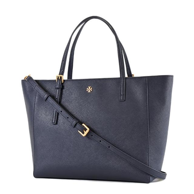 【TORY BURCH】EMERSON 防刮手提/斜背二用托特包-海軍藍