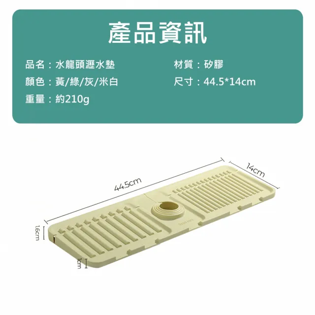 水龍頭瀝水墊(矽膠瀝水墊 廚房瀝水墊 矽膠水龍頭墊 矽膠防濺墊 水槽瀝水墊 擋水墊 防濺墊)