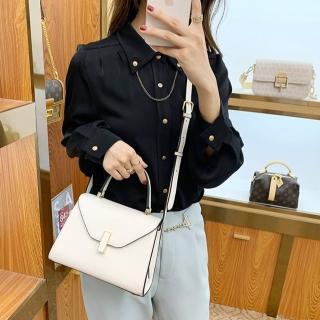 【MoonDy】母親節禮物 包包 手提包 斜揹包 真皮包 精品包 荔枝紋包包 牛皮包 高階感 真皮凱莉包 單肩斜揹包