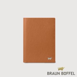 【BRAUN BUFFEL 德國小金牛】臺灣總代理 HOMME-M 3卡護照夾-杏仁巧克力色(BF306-500-SAL)