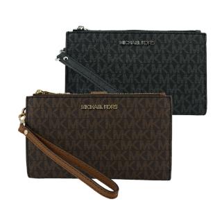 【Michael Kors】JET SET TRAVEL 防刮滿版logo多功能手拿皮夾/手機包(限量上架)