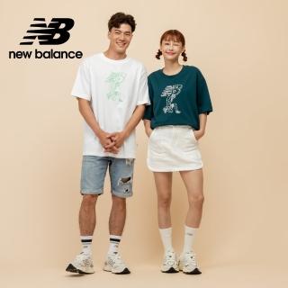 【NEW BALANCE】NB 藝術家聯名希臘風格短T/短袖上衣 中性 深綠/白 MT51978DOE MT51978WT(美版 版型偏大)