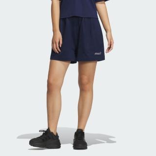 【adidas 愛迪達】短褲 女 運動褲 亞規 VER KN SHORTS 藍 JZ5847