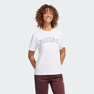 【adidas 愛迪達】短袖上衣 女 國際碼 W T ILLU TEE 2 白 JJ4043
