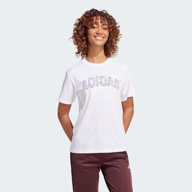 【adidas 愛迪達】短袖上衣 女 國際碼 W T ILLU TEE 2 白 JJ4043