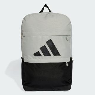 【adidas 愛迪達】後揹包 運動包 書包 旅行包 大容量 雙層 MOTION LOGO 墨綠黑 JJ1191
