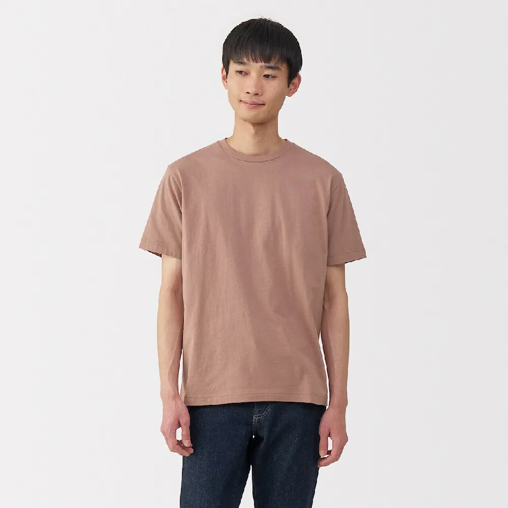 【MUJI 無印良品】男水洗天竺圓領短袖T恤(共7色)