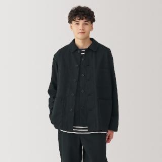 【MUJI 無印良品】男吉貝木棉混人字紋工作外套(共3色)