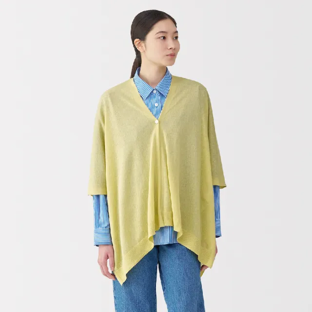 【MUJI 無印良品】棉強撚附扣短外套式披肩(共6色)