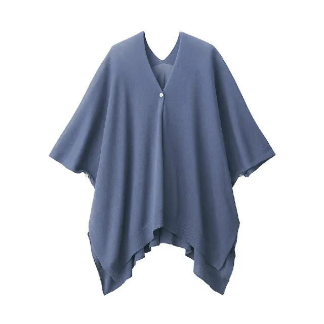 【MUJI 無印良品】棉強撚附扣短外套式披肩(共6色)