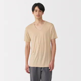 【MUJI 無印良品】男涼爽柔滑V領短袖T恤(共3色)