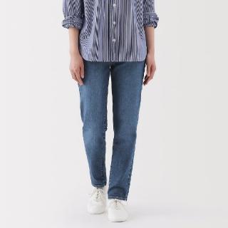 【MUJI 無印良品】女彈性丹寧合身直筒褲(共2色)