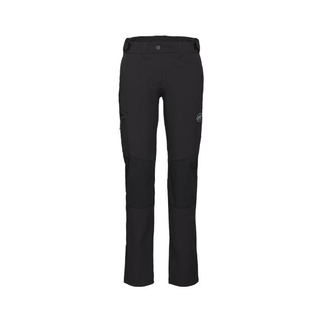 【Mammut 長毛象官方直營】Runbold Guide SO Pants W 防風防潑水健行軟殼長褲 黑色 女款 #1021-01470