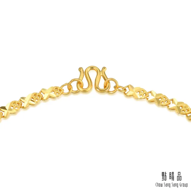 【點睛品】機織素鍊 十字鑽砂 黃金項鍊_計價黃金(50cm)