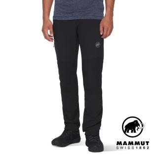 【Mammut 長毛象官方直營】Runbold Guide SO Pants Men 防風防潑水健行軟殼長褲 黑色 男款 #1021-01460