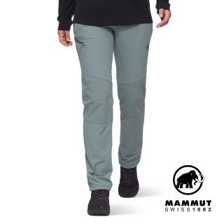 【Mammut 長毛象官方直營】Runbold Guide SO Pants W 防風防潑水健行軟殼長褲 地層灰藍 女款 #1021-01470