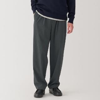 【MUJI 無印良品】男速乾舒適打褶寬版褲(共3色)