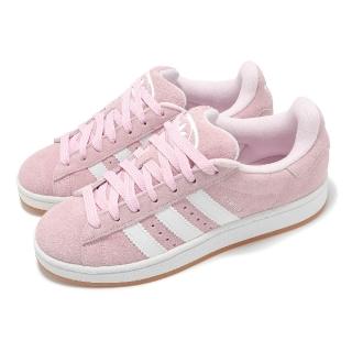 【adidas 愛迪達】休閒鞋 Campus 00S J 大童 女鞋 粉 白 麂皮 膠底 復古 Y2K 愛迪達(JH7840)