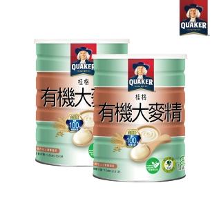 【QUAKER 桂格】有機大麥精500g x2罐(寶寶的第一口副食品)
