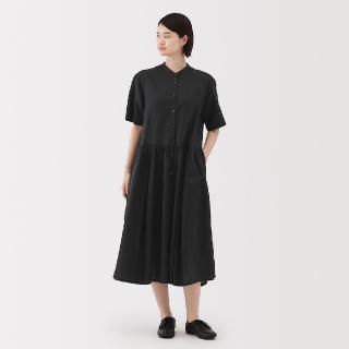 【MUJI 無印良品】女大麻混棉短袖洋裝(共3色)