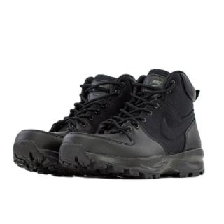 【NIKE 耐吉】Nike Manoa Black 黑皮高筒 靴子 休閒鞋 男鞋 456975-001