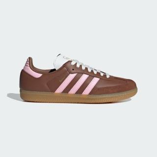【adidas 愛迪達】Samba Og W 女 運動休閒鞋 德訓鞋 麂皮 復古 舒適 棕 粉紅(JS4092)
