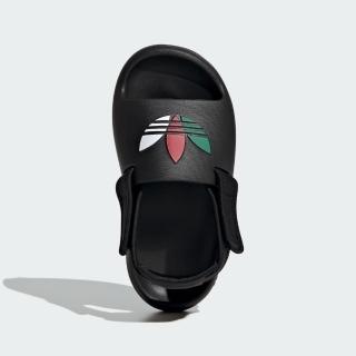 【adidas 愛迪達】涼鞋 童鞋 中童 兒童 運動 魔鬼氈 ADIFOM ADILETTE C 黑 JP5526