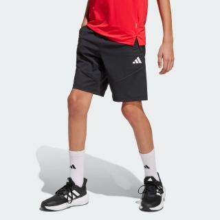 【adidas 愛迪達】短褲 童裝 大童 男女童 運動褲 吸濕排汗 J COOL FEEL SH 黑 JI6242
