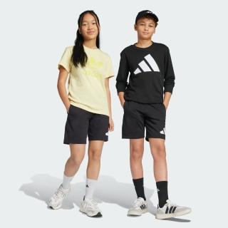 【adidas 愛迪達】短褲 童裝 大童 男女童 運動褲 J BL KN SH 210 黑 JE1391