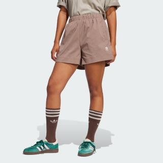 【adidas 愛迪達】短褲 女 運動褲 三葉草 亞規 ESS S SHORTS 奶茶 JD1508