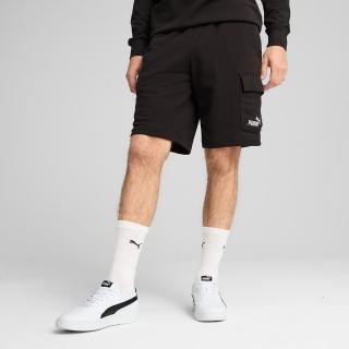 【PUMA】短褲 男 休閒褲 10吋工裝褲 歐規 ESS NO.1 LOGO 黑 68266201