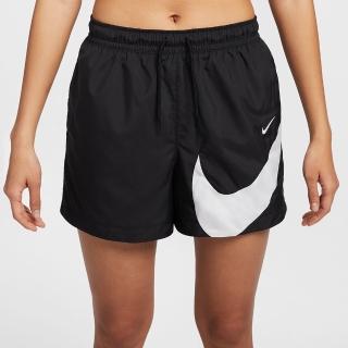 【NIKE 耐吉】短褲 女 運動褲 中腰 慢跑 AS W NSW CLS WVN MR 5 LOGO SH 黑白 HM8980-010