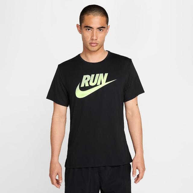 【NIKE 耐吉】短袖上衣 男 運動 慢跑 AS M NK RUN ENERGY MILER SS TO 黑 HJ3565-010