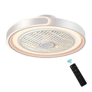 【XINGMU 興沐】北歐創意臥室吸頂風扇燈隱形led風扇燈(智能變頻/預約定時/廣角導風)